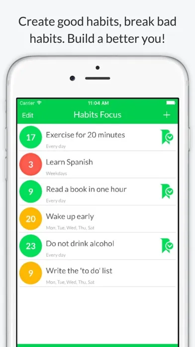 Habits Focus - Achieve Daily Goal, Use Streak For Motivation Ekran Görüntüleri