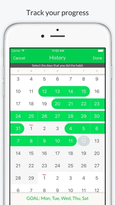 Habits Focus - Achieve Daily Goal, Use Streak For Motivation Ekran Görüntüleri