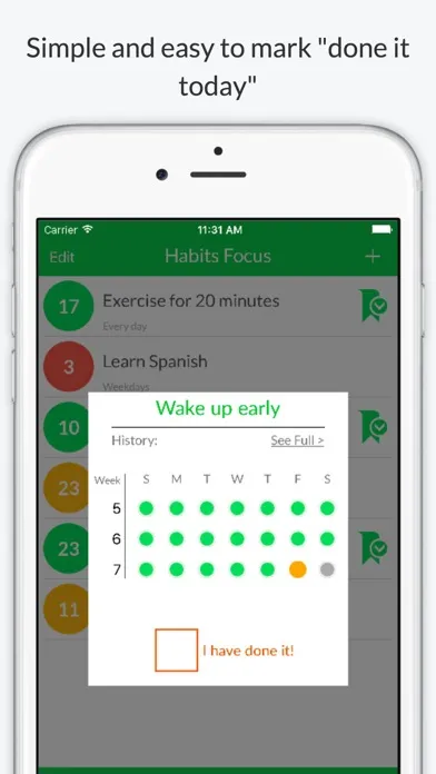 Habits Focus - Achieve Daily Goal, Use Streak For Motivation Ekran Görüntüleri