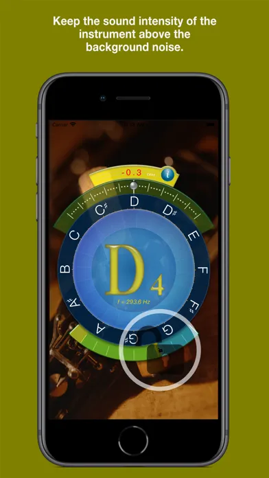 Capturas de tela do Concert Pitch Instrument Tuner