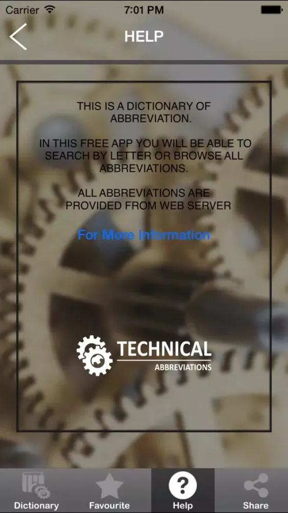 Captures d'écran de Technical Abbreviations