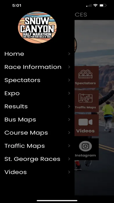 Capturas de pantalla de Snow Canyon Half Marathon