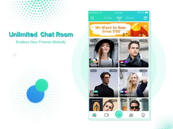 Hala  Voice Chat Community iPad  سکرین شاٹس