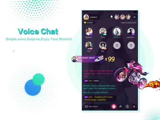 Hala  Voice Chat Community iPad  سکرین شاٹس