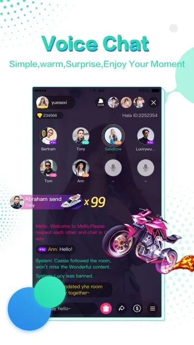 Hala  Voice Chat Community سکرین شاٹس