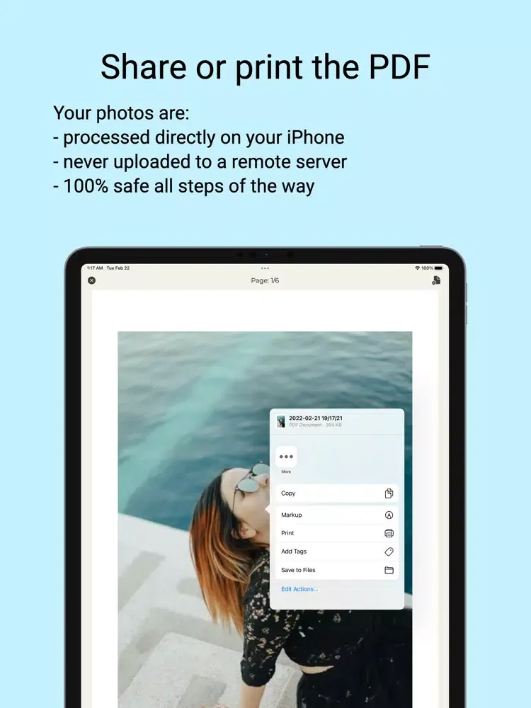 Capturas de pantalla de Photos to PDF Converter + iPad 
