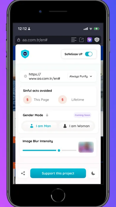 Screenshot di Kahf Halal Browser