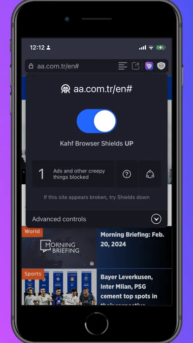 Screenshot di Kahf Halal Browser