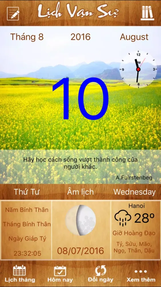 Lịch Vạn Sự 2016 - Xem ngày đẹp cưới hỏi, thời tiết سکرین شاٹس