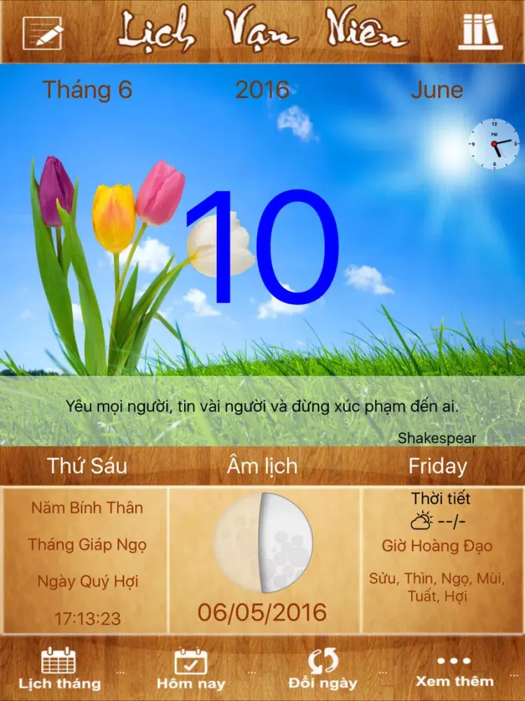 Capturas de pantalla de Viet Calendar Pro (Lunar & Solar Calendar - Lich Viet - Lich Van Nien 2016) iPad 