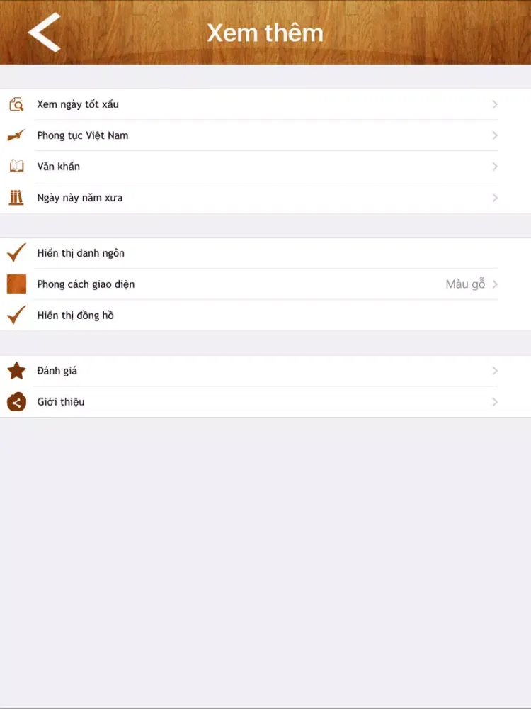 Capturas de pantalla de Viet Calendar Pro (Lunar & Solar Calendar - Lich Viet - Lich Van Nien 2016) iPad 