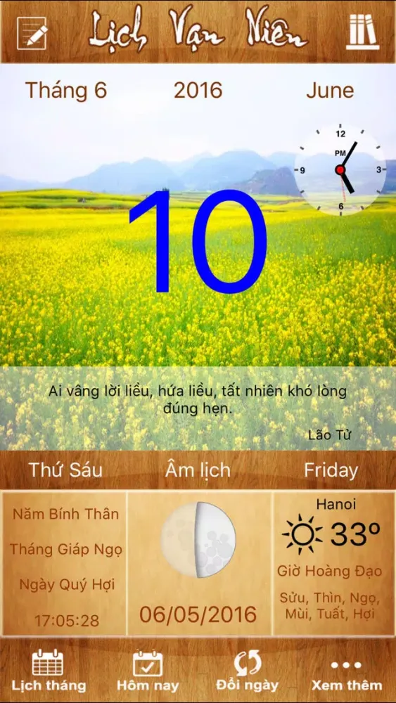Capturas de pantalla de Viet Calendar Pro (Lunar & Solar Calendar - Lich Viet - Lich Van Nien 2016)