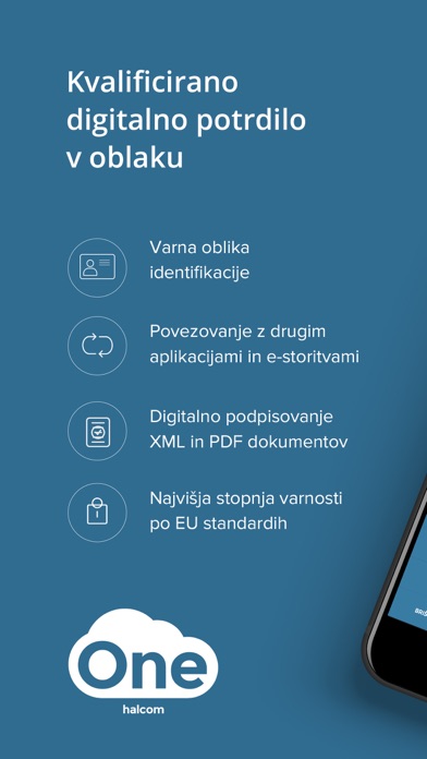Capturas de tela do Halcom One Slovenija