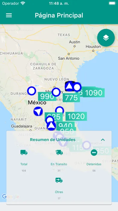 Capturas de tela do Halcon Tracking