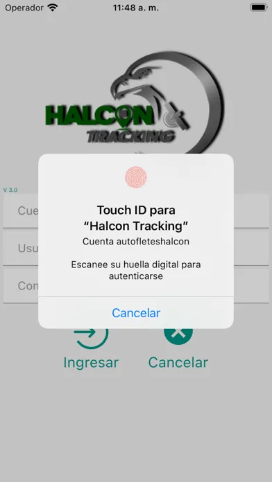 Capturas de tela do Halcon Tracking