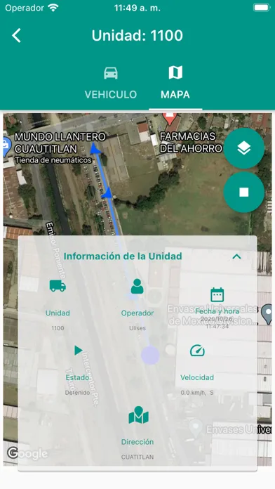 Capturas de tela do Halcon Tracking