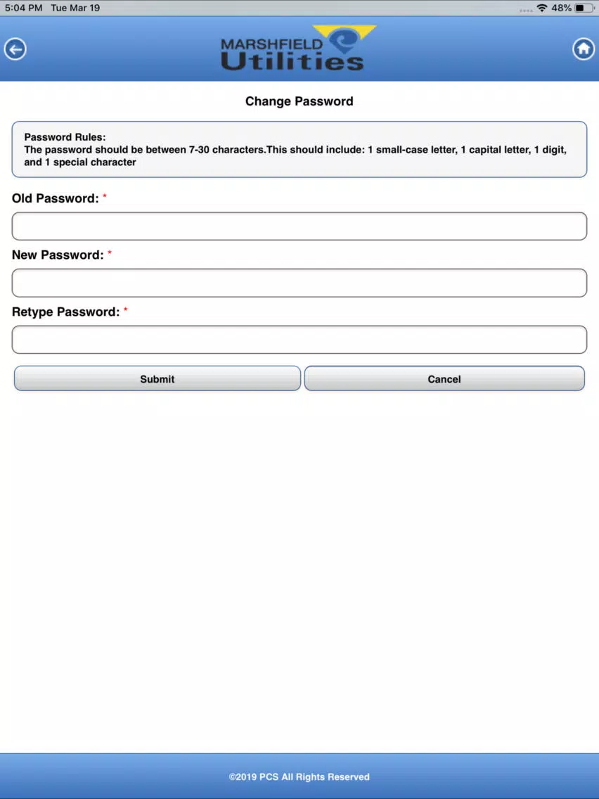 Marshfield Utilities iPad 应用截图