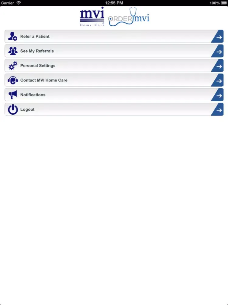mvi Patient Referral Application iPad  Ekran Görüntüleri