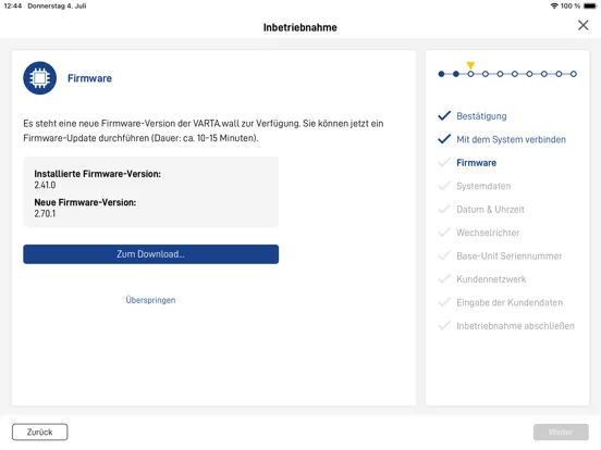 Capturas de pantalla de VARTA.install iPad 