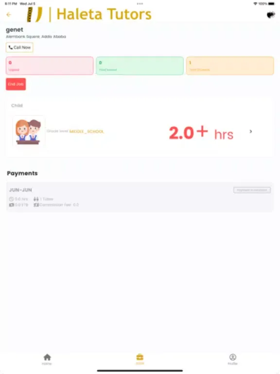 Ảnh chụp màn hình của Haleta Tutors (for tutors) iPad 