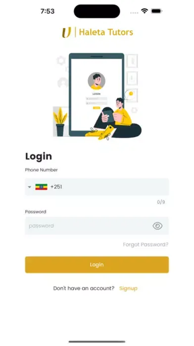 Ảnh chụp màn hình của Haleta Tutors (for tutors)