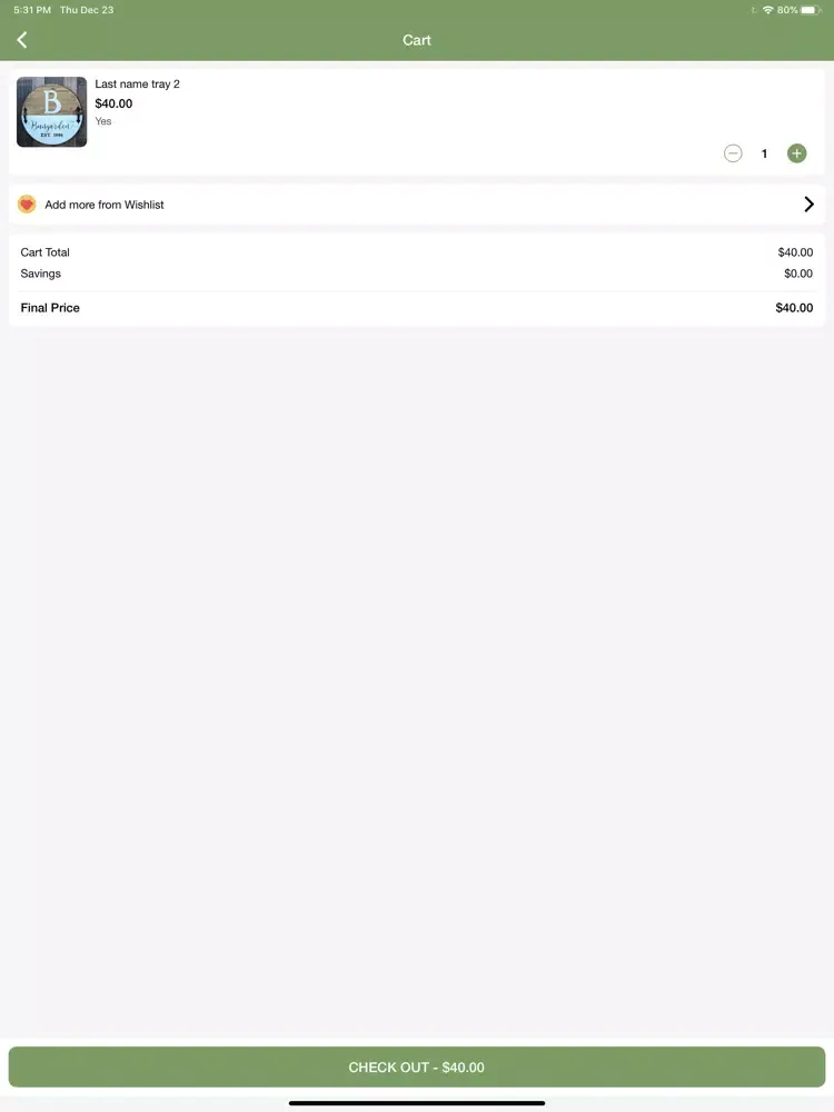 Ảnh chụp màn hình của Haley Lyn Designs iPad 