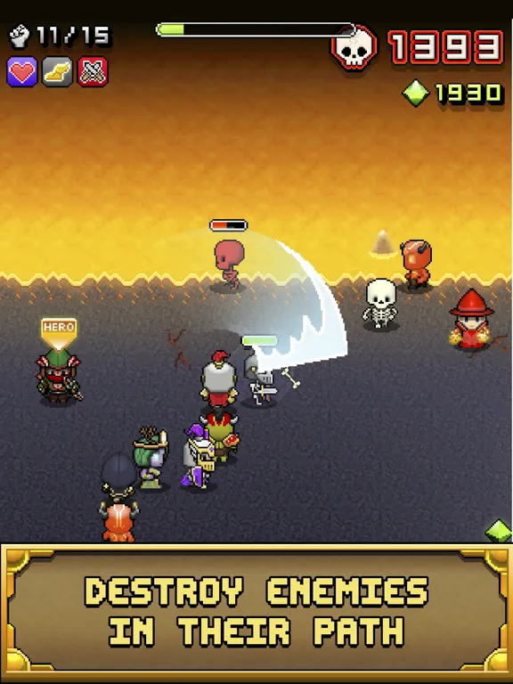 Tangkapan layar Nimble Quest Halfbrick+ iPad