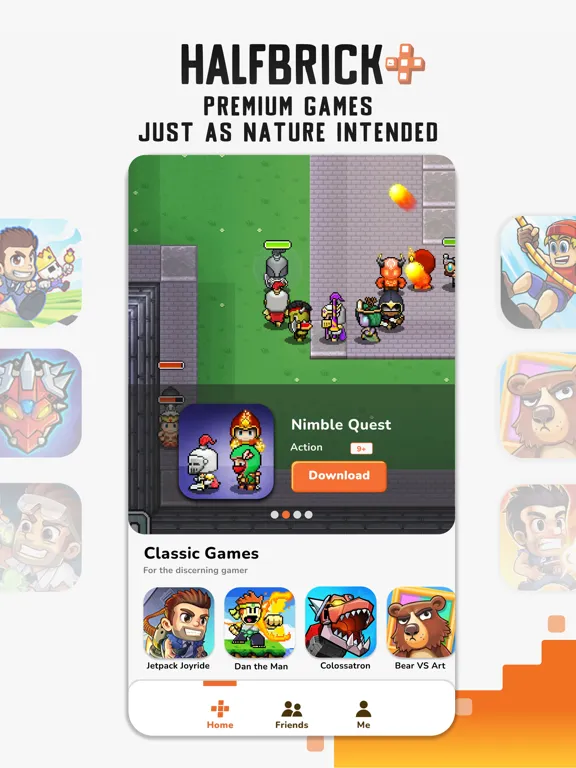 Tangkapan layar Nimble Quest Halfbrick+ iPad