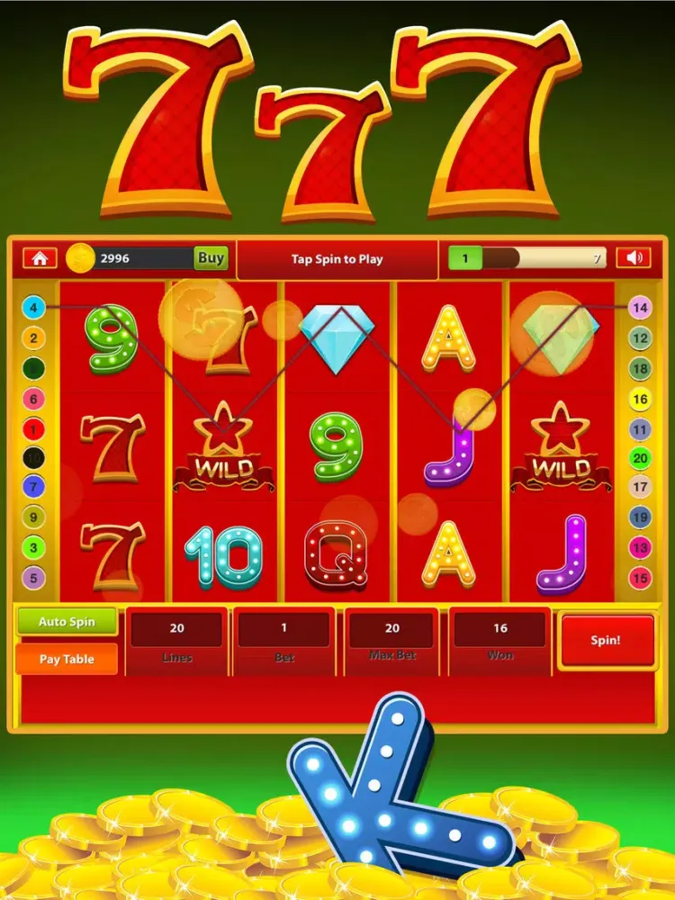 Lucky Casino Machines - Full of Coin Machine iPad  Screenshots