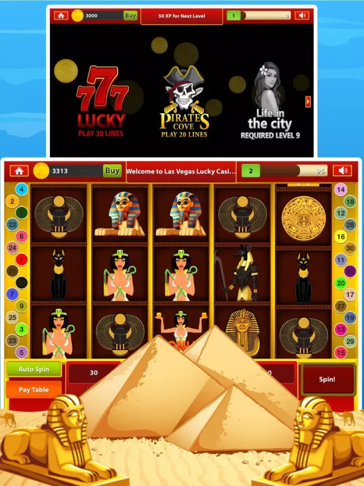 Lucky Casino Machines - Full of Coin Machine iPad  Screenshots