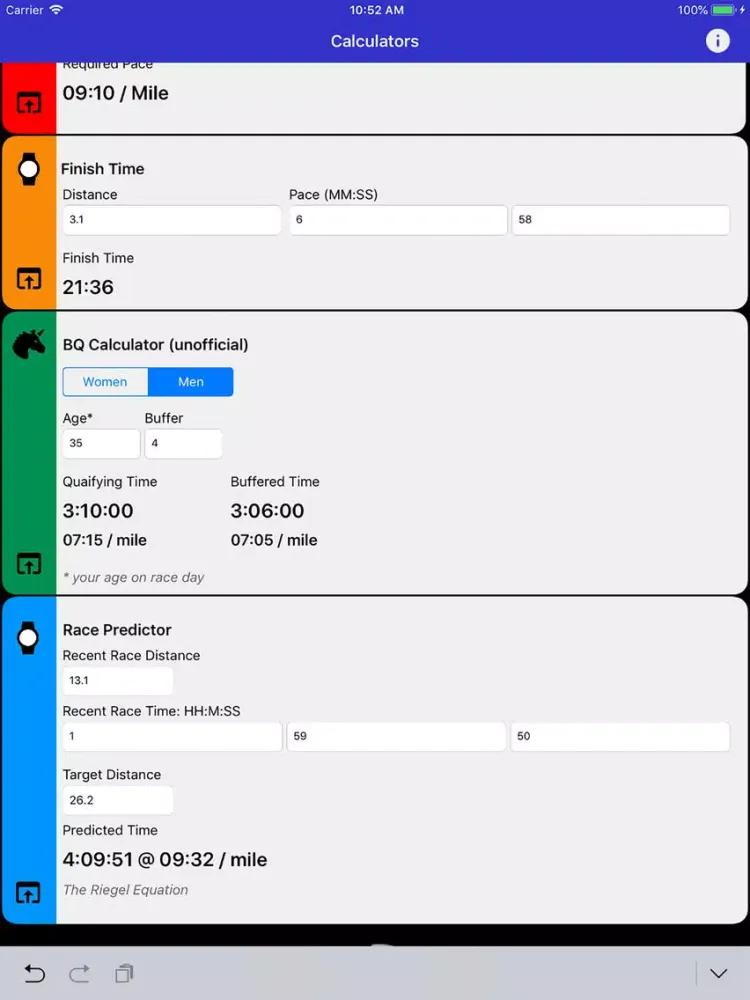 iStride iPad  Screenshots