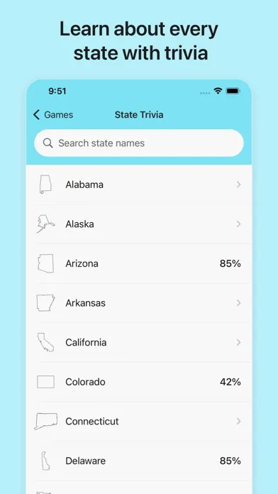 Road Trip! State Trivia, Games Ekran Görüntüleri
