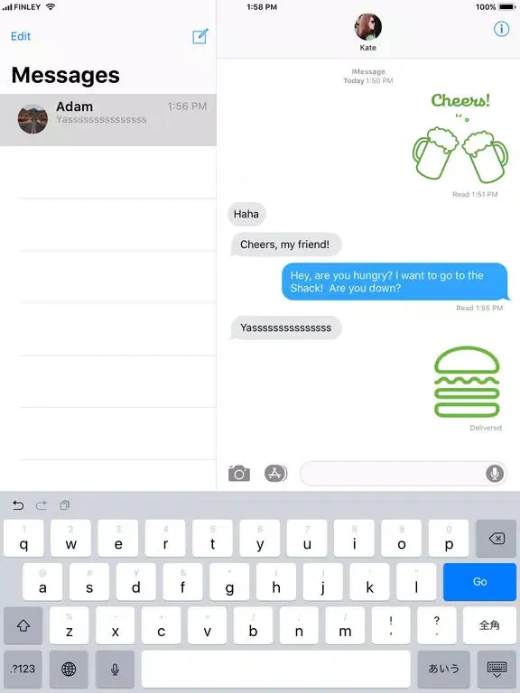 ภาพหน้าจอของ Shake Shack Stickers iPad 
