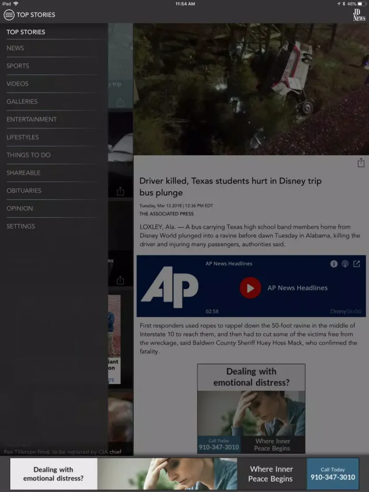 Jacksonville Daily News iPad  Screenshots