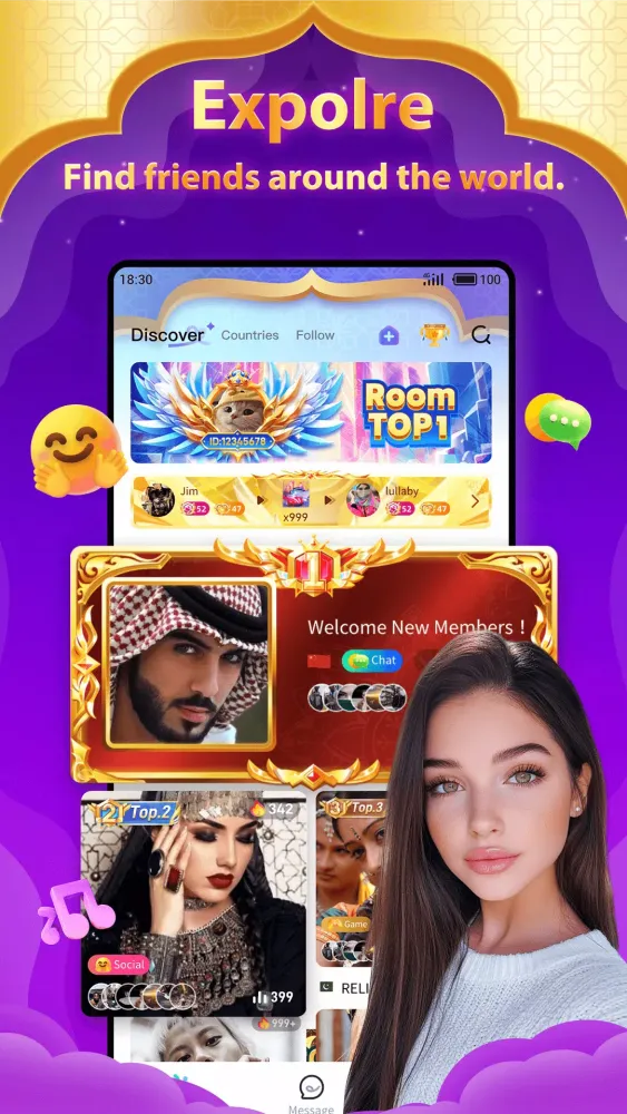 Halla Live - Group Voice Chat Screenshots