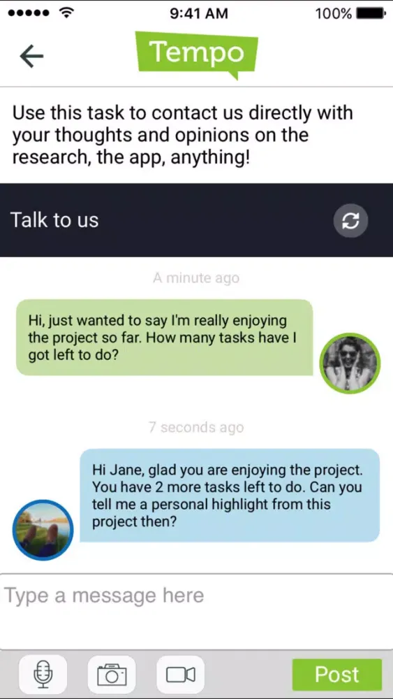 Capturas de pantalla de Tempo - Smart Mobile Research
