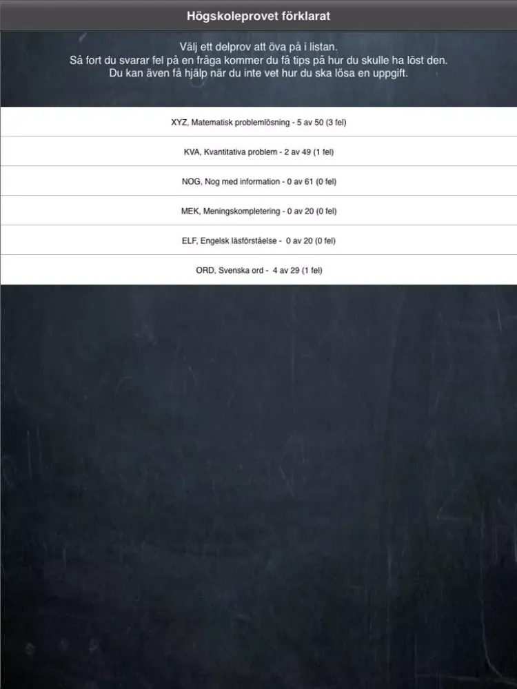 Capturas de tela do Högskoleprovet förklarat LITE iPad 