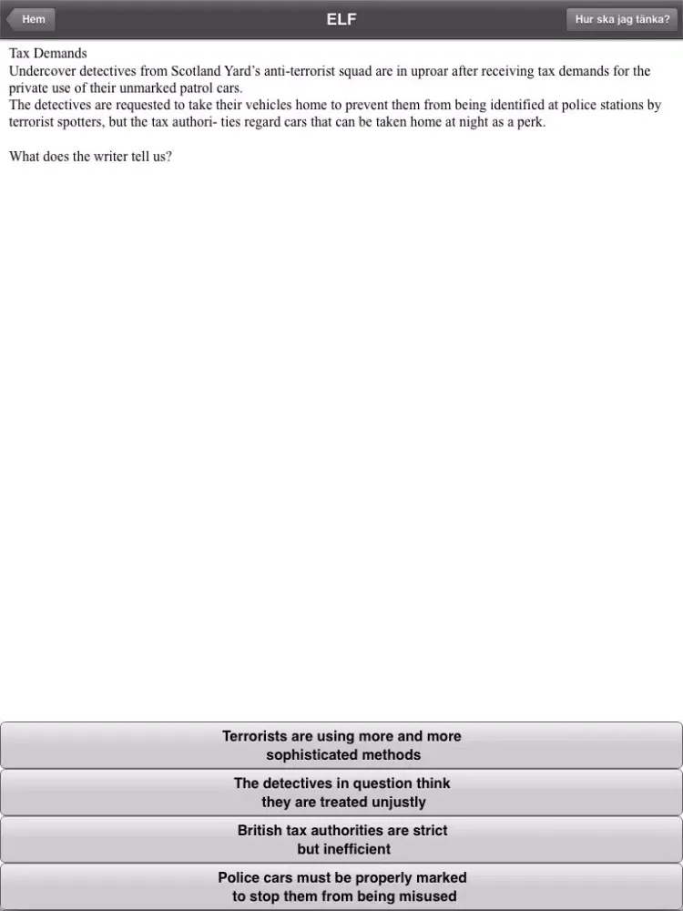 Capturas de tela do Högskoleprovet förklarat LITE iPad 
