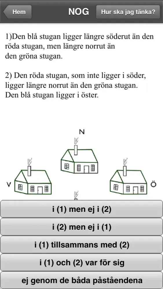 Capturas de tela do Högskoleprovet förklarat LITE