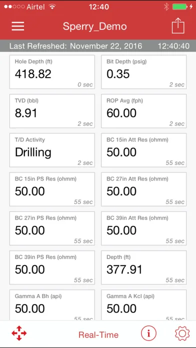 Tangkapan layar Halliburton InSite® Mobile
