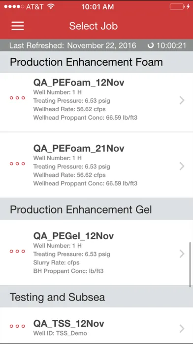Tangkapan layar Halliburton InSite® Mobile