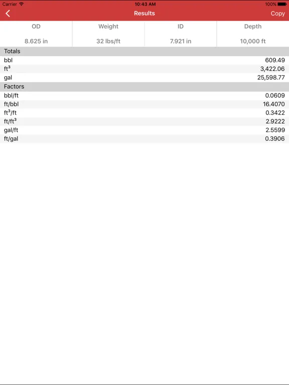 Capturas de tela do Halliburton eRedBook® Mobile iPad 