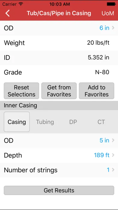 Capturas de tela do Halliburton eRedBook® Mobile