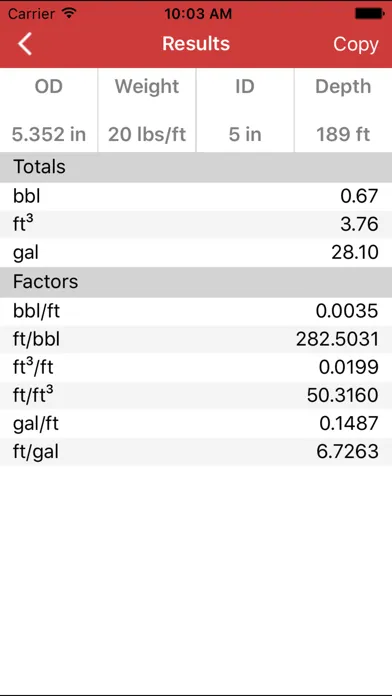 Capturas de tela do Halliburton eRedBook® Mobile