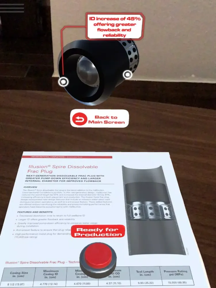 Ảnh chụp màn hình của Halliburton DRIVE iPad 
