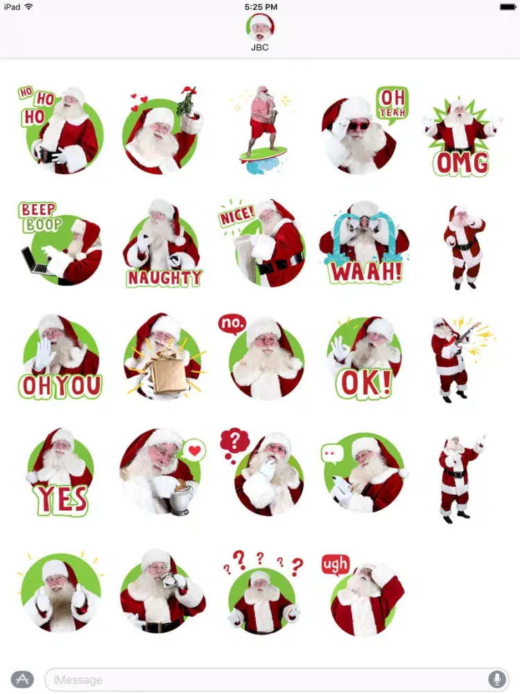Скриншоты Just BeClaus - Animated Christmas Santa Stickers iPad 