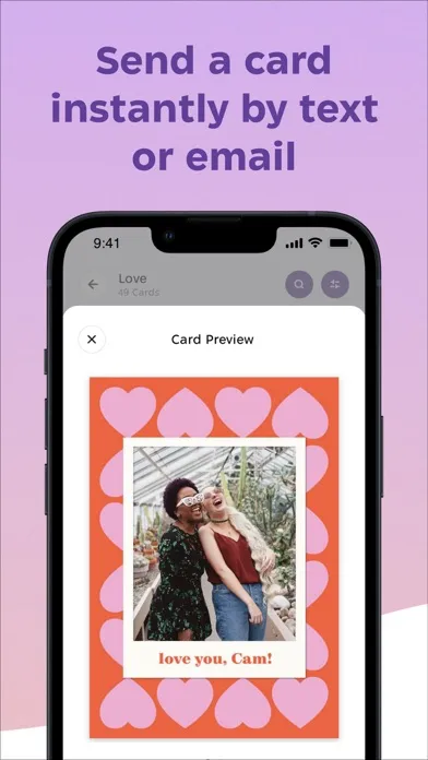 Tangkapan layar Hallmark Cards Now