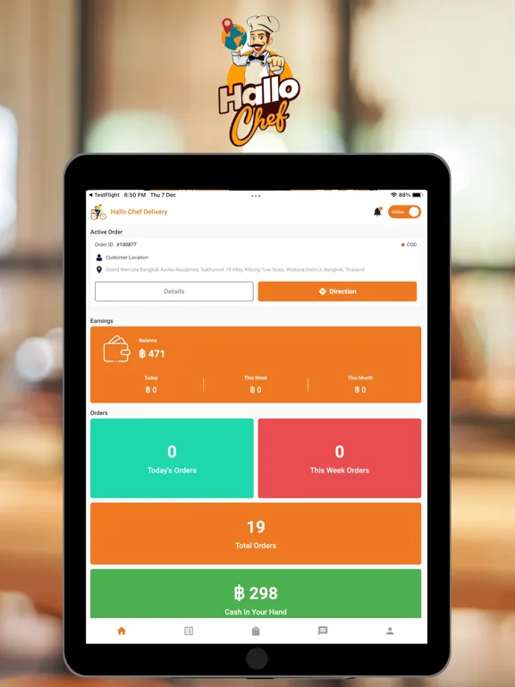 Capturas de tela do HalloChef Ride, Deliver & Earn iPad 