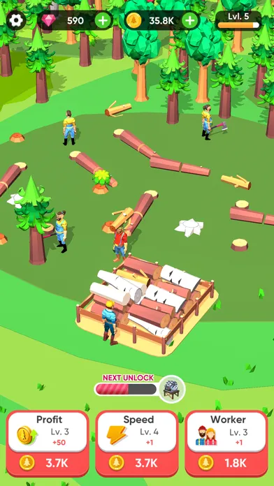 Ảnh chụp màn hình của Idle Lumber Mill