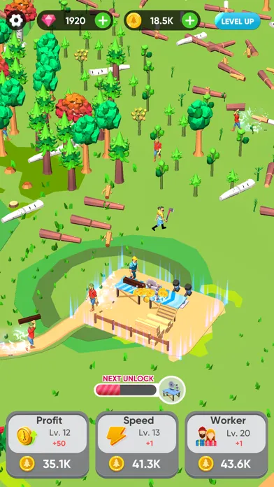 Ảnh chụp màn hình của Idle Lumber Mill
